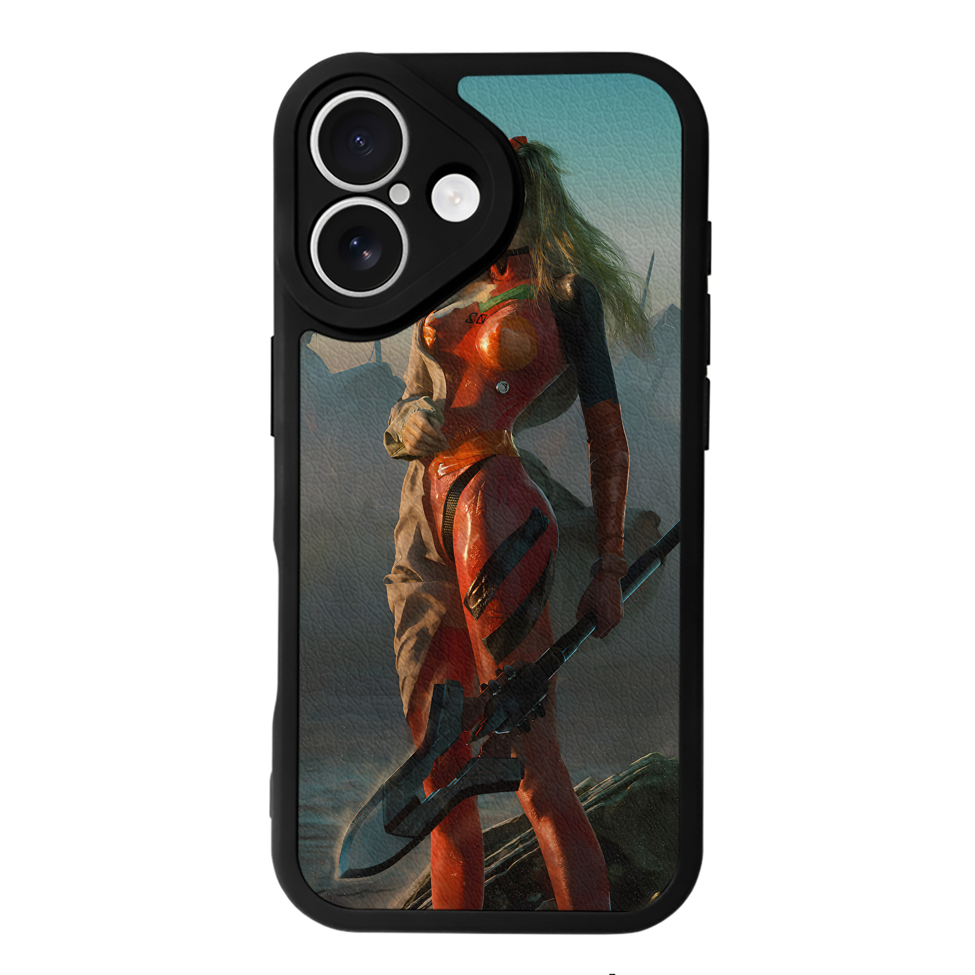 （画像用） EVA 新世紀エヴァンゲリオン 【iPhone 16シリーズ対応】シリコンスマホケース（レザー調） 材質：シリコン